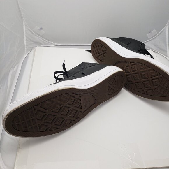 Converse All Star Chuck Taylor High Top Black Leather Sz M 15 - Picture 5 of 8